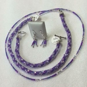 FINAL SALE PRICE Purple Mix 3 Piece Jewelry Set